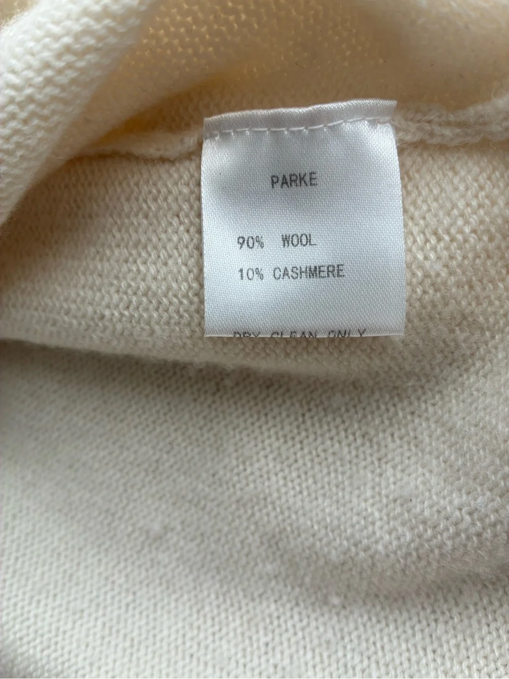 PARKE Sweater Women’s Small Wool Cashmere Cream - Picture 4 of 9